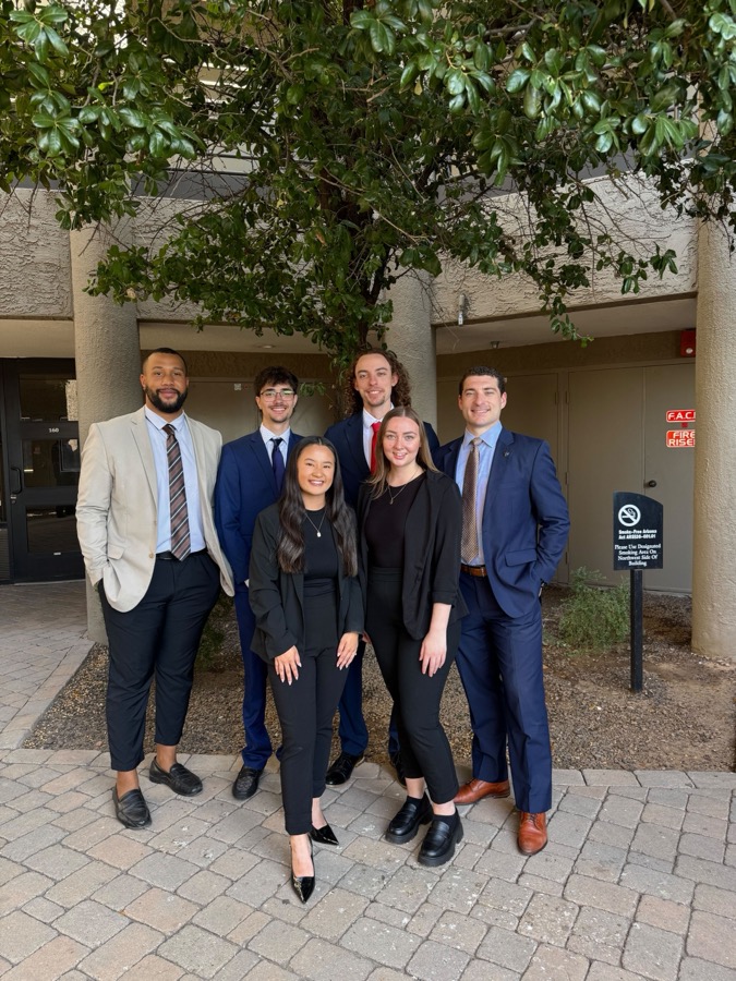 Team members at outdoor venue